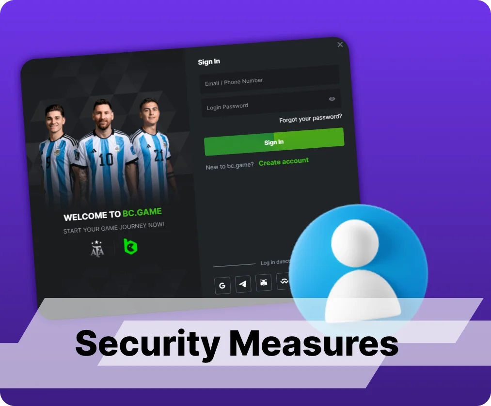 BC Game login security measures